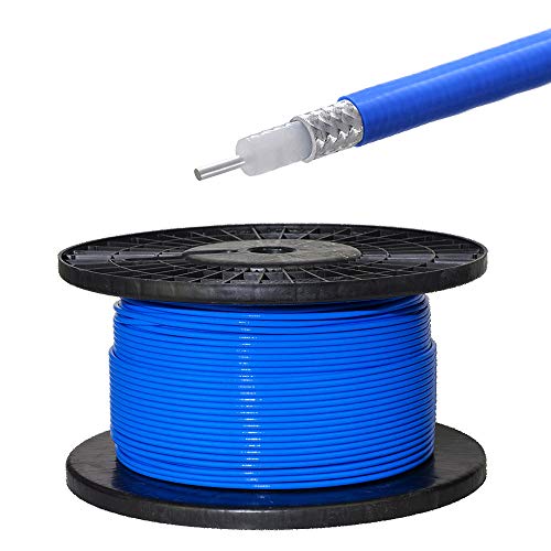 Eightwood - Eightwood RG402 .141'' Semi-Flexible RF Coax Cable with Blue FEP Jacket 10 feet