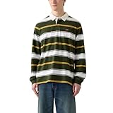 Levi's Men's Classic Long Sleeve Rugby Shirt, (New) Holden Stripe Mineral Yellow, X-Large