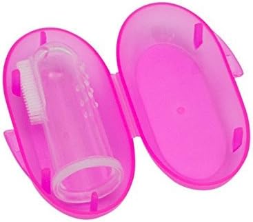 Aara Net Silicone Baby Finger Brush with Case (Multicolor)