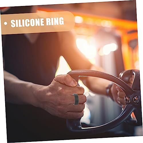 Anillos de silicona deportivos para hombre, 10 piezas miniatura 7