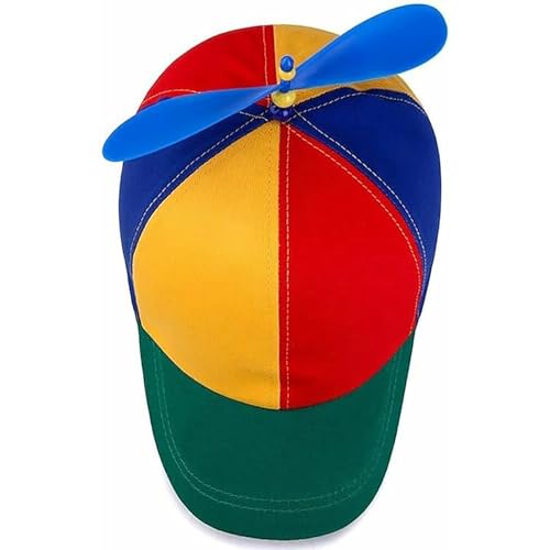 Image of Colorful Helicopter Baseball Cap: Neutral Adjustable Cute Baseball Helicopter Propeller Cap Snapback Cap