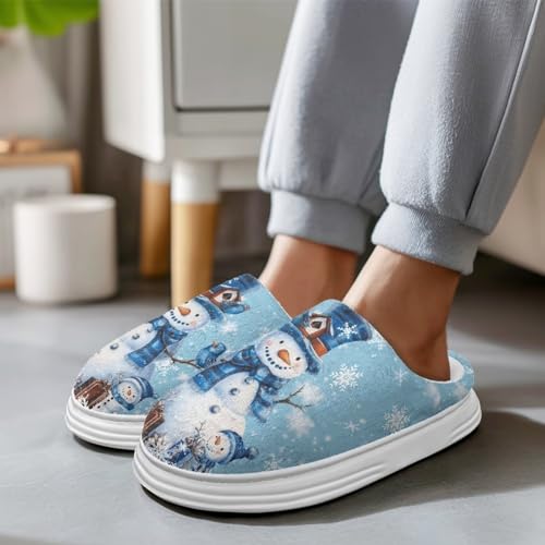 Women's Men's Cute Fuzzy Slippers Memory Foam Kawaii Christmas Slippers Winter Warm Fluffy Shoes Thick Bottom3