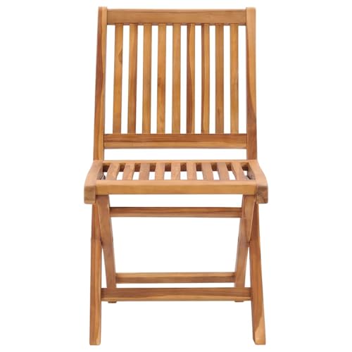 Chaises de jardin pliables en teck résistant aux intempéries x2 - 5