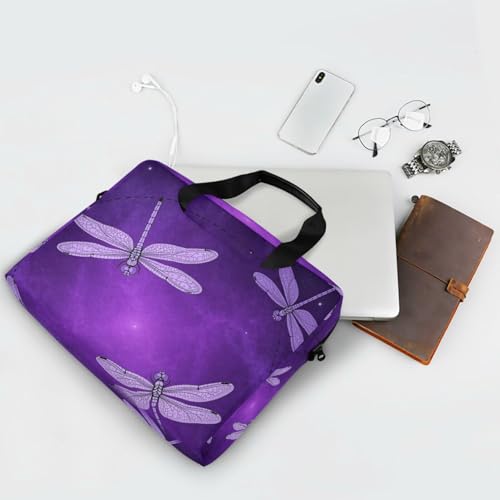Maletín para portátil 15.6 pulgadas con asa y correa morado galaxia miniatura 7