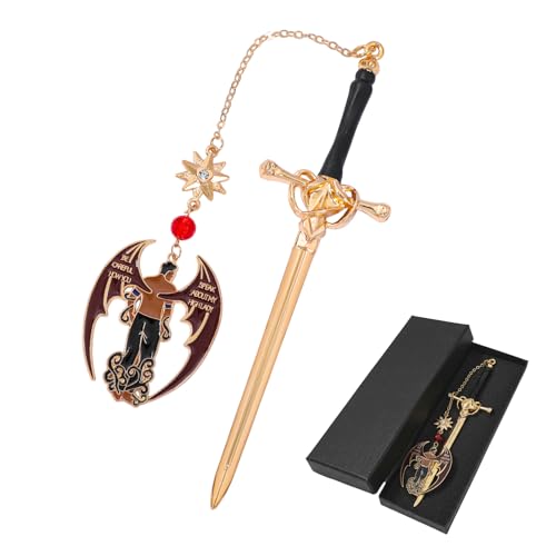 ACOTAR Night Court Metal Bookmark Bat Boy Dark Aesthetics Romantasy Reading Gift for Women Book Lovers SJM Inspired Book Accessory (Azriel)