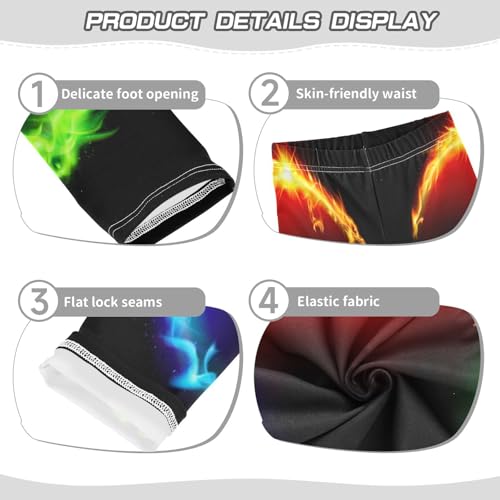 Bolaz Toddler Girls Leggings Printed Yoga Pants Leggings Blue Orange Green Drange for Kids3