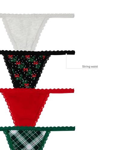 Victoria's Secret Women's Cotton V-String Thong Underwear, Panties for Women, Multi Pack (XS-XXL)4