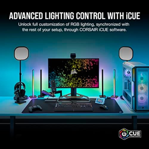 Image of Corsair MM700 RGB Extended 3XL Cloth Gaming Mouse Pad /Desk Mat - Massive 1,220mm x 610mm (48 inch x 24 inch) Cloth Surface, 360 Three-Zone RGB Lighting, Two USB Ports - Black