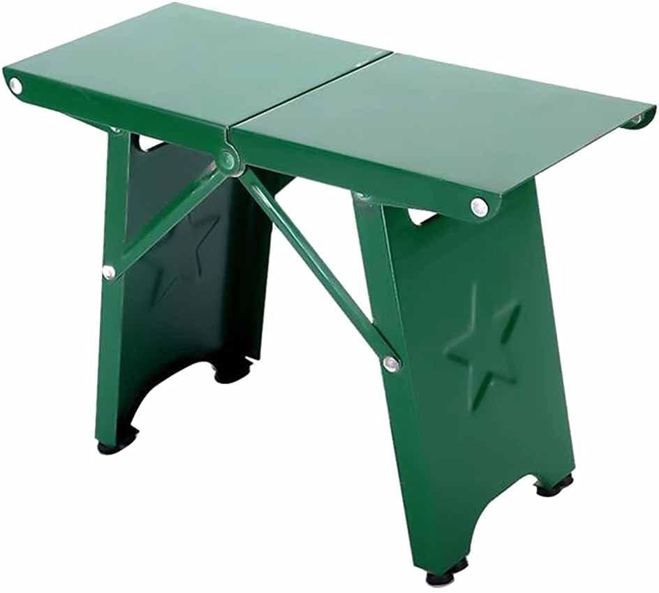 1Pc Metal Folding Chair Portable Outdoor Stool for Camping BBQ Park Fishing