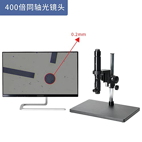 Hd 400X 800X Zoom Lens Microscope Camera Coaxial Light Monocular C-Mount Lens Continuous Zoom Optical Lens Illumination Adjustable #TOP3