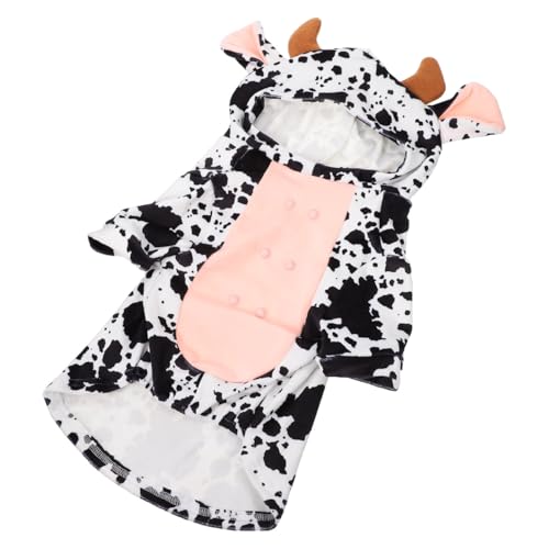 Disfraz de vaca para perro talla S cálido y ligero