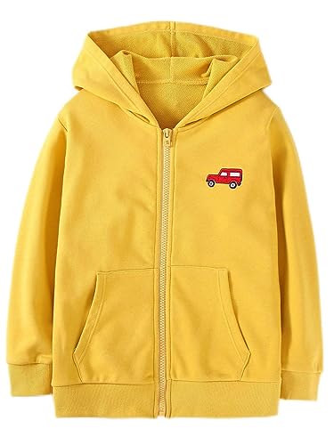 Image of HILEELANG Boy Hoodie Sweatshirt Zip-Up Cotton Casual Pocket Jacket Spring Fall Clothes