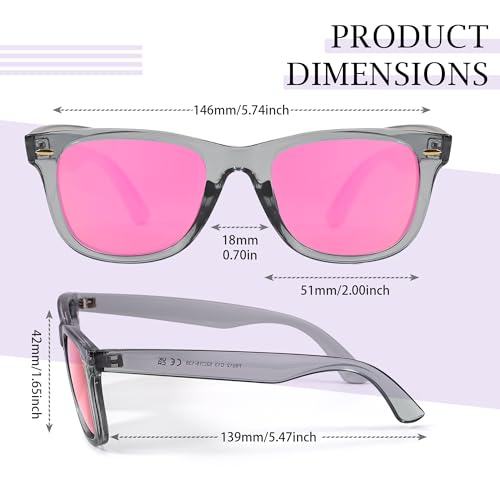Image of SIPHEW Polarized Sunglasses for Women & Men - UV400 Mirrored Beach Eyewear, Designer Unisex Fashion Sunglasses w /Medium Fit