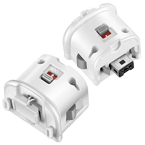 Aifeiter Wii Motion Plus Adapter,Wii Motion Plus Adapter ,External Remote Motion Plus Sensor Controller,wii Motion Plus Attachment,wii Motion Sensorï¼ˆWhite,Set of 2ï¼‰