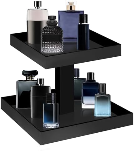 Bandeja organizadora de exibição de perfume preta – Organizador d...