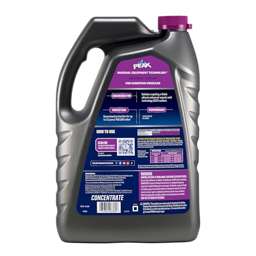 Image of PEAK OET Extended Life Violet Concentrate Antifreeze /Coolant for European Vehicles, 1 Gal. (Pack of 2)