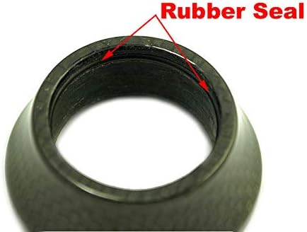 Miniatura 4 de OMNI Racer Worlds LIGHTEST Auriculares integrados con espaciador de carbono cónico, 1-18" 0.394in mate