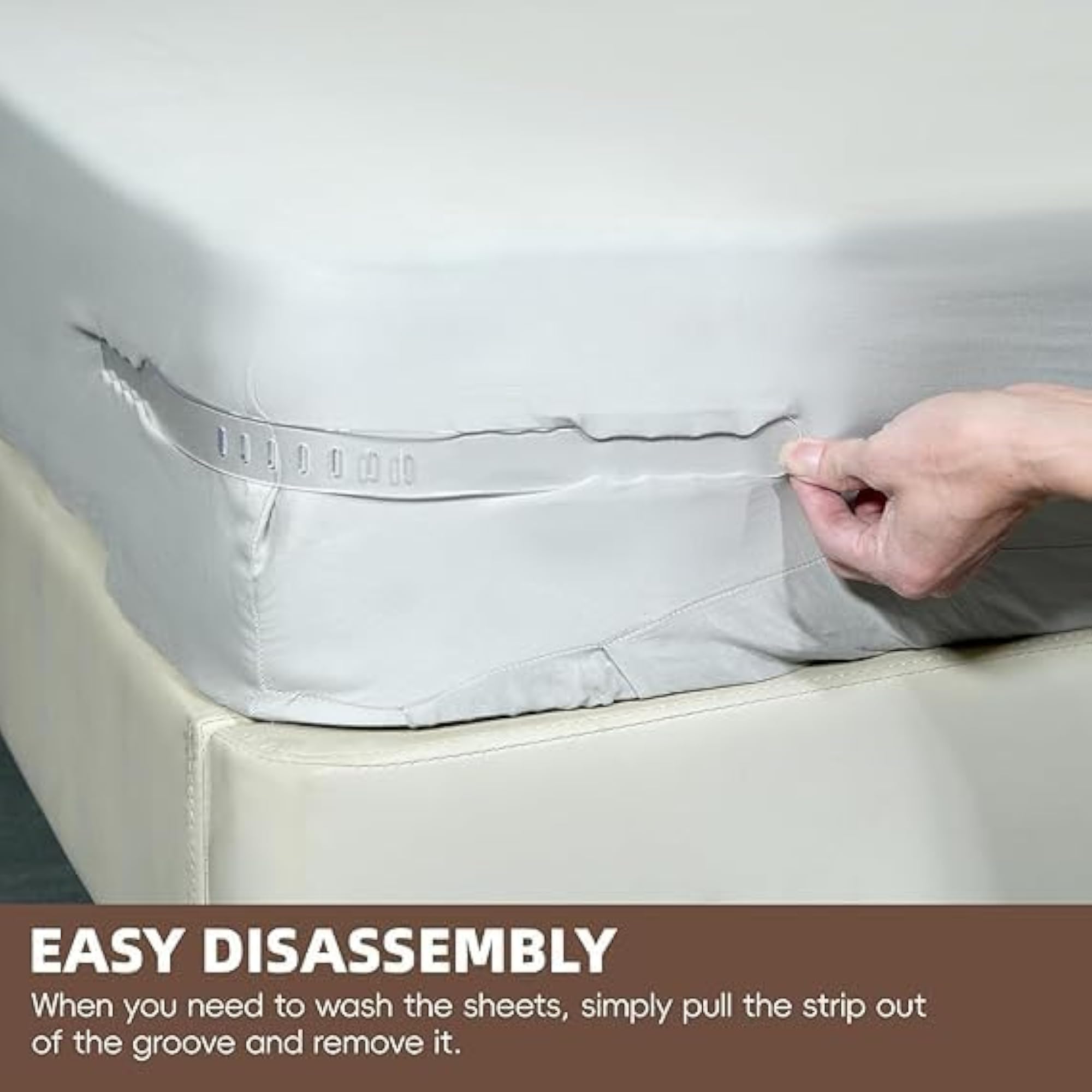 Bedsheet Holder with Lock Strips for Corners