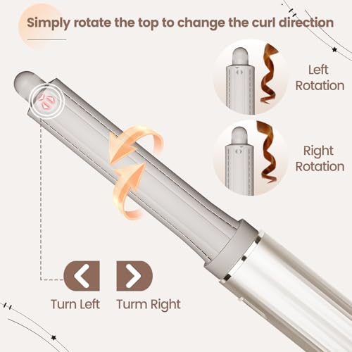 Image of 1.2in Long Hair Curling Barrel Attachment Compatible with Shark FlexStyle, Self-Curling Accessories for Shark Flex Style HD400 Series with Both Curl Directions for Defined Curls