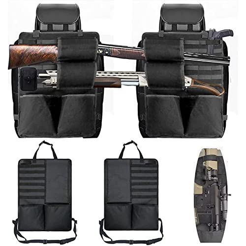 HOLPPO 2 STÜCKE LKW-Sitzlehnen-Gewehrhalter, Kfz-Autositz-Rückenhalter-Waffenhalter-Aufbewahrung mit Molle-Panel, für Jagdgewehre, Schrotflinten, universelle Passform, Fahrzeuge, SUV, MPV, Pickup Cover