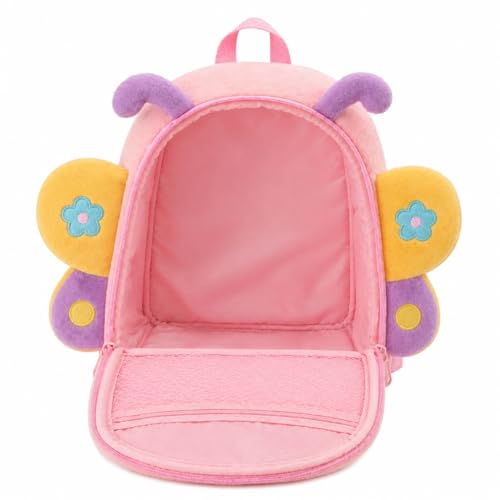 Image of Cartoon Plush Kids School Bag 2-6 Years | Soft Toy Backpack for Boys & Girls | Toddler Nursery Preschool Bag | Lightweight Adjustable Straps