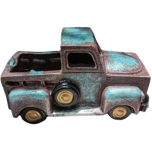 Résine décorative pour jardin extérieur et pot de fleurs camion rétro - 6