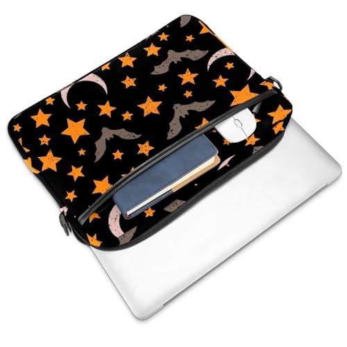 Maletín de 14 pulgadas con murciélagos y estrellas protector para portátil 3