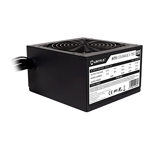 Alimentatore ATX Courage II 750 W ad alta efficienza, con PFC attivo, ventola super silenziosa, speciale professionale e gioco - Alimentatore - Immagine 3