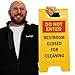 SmartSign 25 x 12 inch “Do Not Enter - Restroom Closed For Cleaning” Two-Sided Folding Floor Sign, Plastic, Red, Black and Yellow