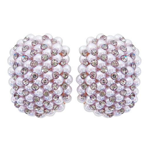 Boucles d'oreilles oméga perles colorées plaqué or bijou géométrique femme