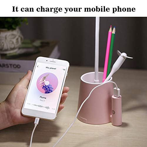 Anself Diodo emissor de luz da lâmpada de mesa proteger dimmable lâmpada de mesa de controle de toqu