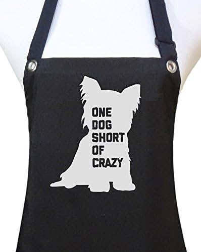 Trendy Salon Aprons Waterproof Pet Dog Groomers Grooming Apron, One Dog Short of Crazy