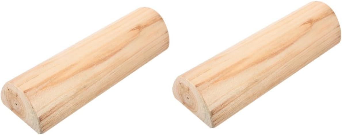 2pcs Wooden Sauna Pillow Neck Support Pillow Massage Ergonomic Shoulder for Cervical Relief