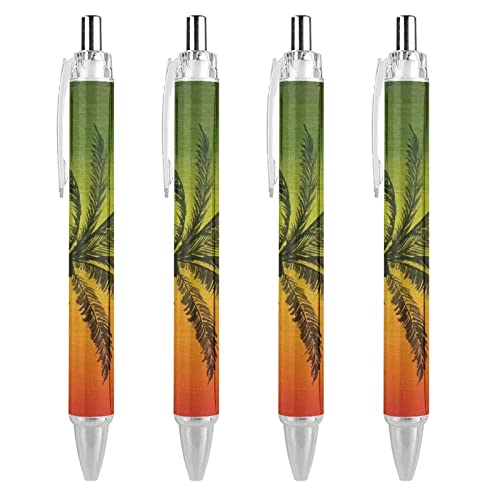 Bolígrafo de escritura suave Hawaiian Palm Trees con tinta azul y sujeción ergonómica x4