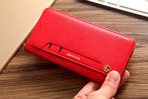 Image of ClickCase for Realme Narzo 20 pro Flipper Series Leather Wallet Flip Case Kick Stand with Magnetic Closure Flip Cover for Realme Narzo 20 pro (Red)