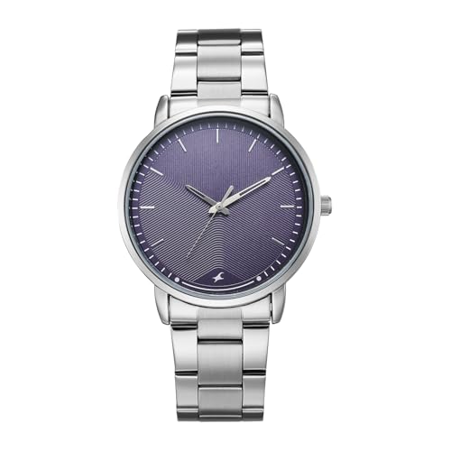 Image of Fastrack Stunners X Quartz Analog with Purple Dial Steel Stainless Steel Strap Watch for Men - 38159SM08