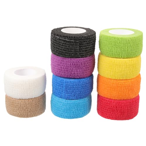 minkissy 10rolls Self Wrap for Hand Wrist Foot Breathable Material for Sports Injuries and Dressings