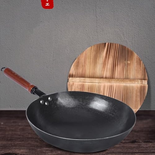Wok de hierro tradicional martillado a mano 36cm miniatura 2