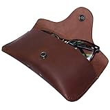 Hide & Drink, Thick Sturdy Leather Eyeglasses Case, For (6 In.) Long Glasses, Eyewear-Sunglasses Protector, Heavy Duty, Portable Holder Handmade Includes 101 Year Warranty :: Bourbon Brown