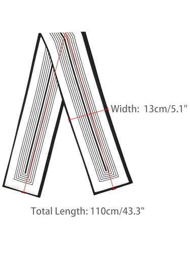 Women Striped Contrast Color Scarf, Satin Skinny Long Hair Ribbon Handbag Handle Wrap Neck Tie Scarves Neckerchief3