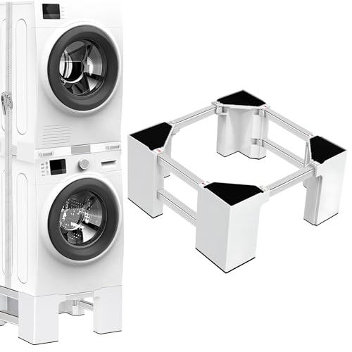 NIUXX Soporte Ajustable para Lavadoras: Base Ajustable para Muebles Pesados - 400 kg, para 46-69 cm Frigorífico/Secadoras, Soporte Lavadora Altura 23.9 cm