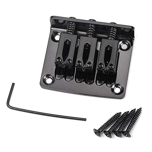 Cigar Box Guitar 3 String Black Hard-tail Adjustable Guitar Tailpiece Bridge