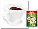 Produktbild One and Go Feelino GR.4 Porzellan Permanent Kaffee Filteraufsatz inkl. 40 St. Melitta 1x4 Kaffeefilter, Filter Handfilter Kaffeefilter Dauerfilter für 2-4 Tassen, Weiß