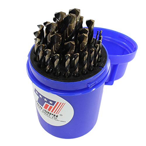 Top Rated Triumph Twist Drill Co. 090553 T17MDC Size Ranger 1/16-Inch-1/2-Inch by 64ths High Speed Steel Drill Set, Black and Bronze Oxide Coated, 1-Pack Top Rated Triumph Twist Drill Co. 090553 T17MDC Size Ranger 1/16-Inch-1/2-Inch by 64ths High Speed Steel Drill Set, Black and Bronze Oxide Coated, 1-Pack