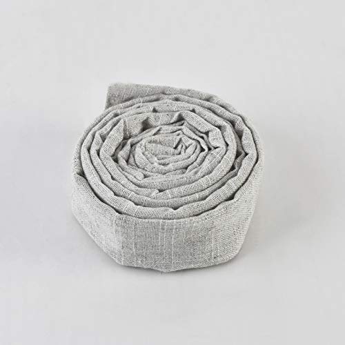 Image of Fabric Cord Cover Chandelier Chain Cover 2 Packs 6 Ft Length Natural Linen Fabric Electric Wire Protector Bleached Linen Color