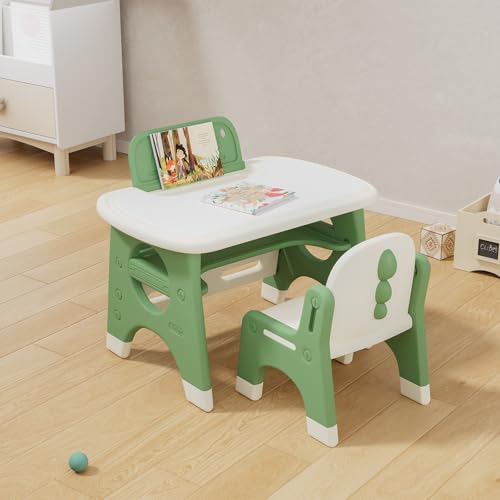 BanaSuper Kinder Zeichentisch und Stuhl Set mit löschbarer Tafel...