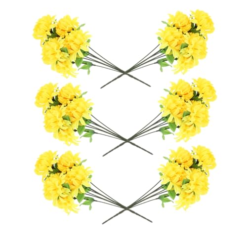 Toddmomy Bouquet Crisantemi Artificiali per Cimitero Simulati per Decorazioni Funebri per Commemorazioni e Ambientazioni Eleganti