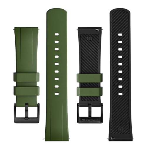 Correa de reloj de goma 22mm BISONSTRAP impermeable de dos tonos para hombre 3