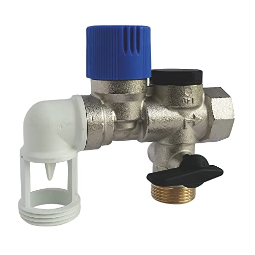 SOMATHERM FOR YOU - Groupe de Sécurité laiton NF 20/27 (3/4'') pour éviter les surpressions dans le chauffe-eau avec une garde d'air coudée. Organe de sécurité obligatoire pour les chauffe-eaux.