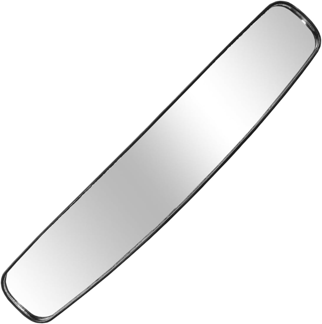 Craedli 17" Car Rear View Mirror, Panoramic Wide Angle Convex Mirror, Universal Vehicle Interior Rearview Mirrors Extender Accessories for Cars, SUVs, Trucks (Black)